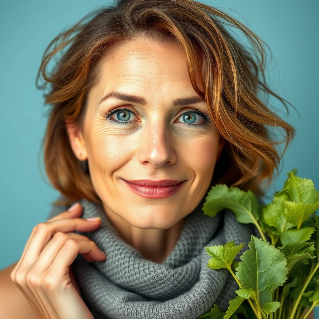 kobieta w średnim wieku stosuje dieta przeciwstarzeniowa