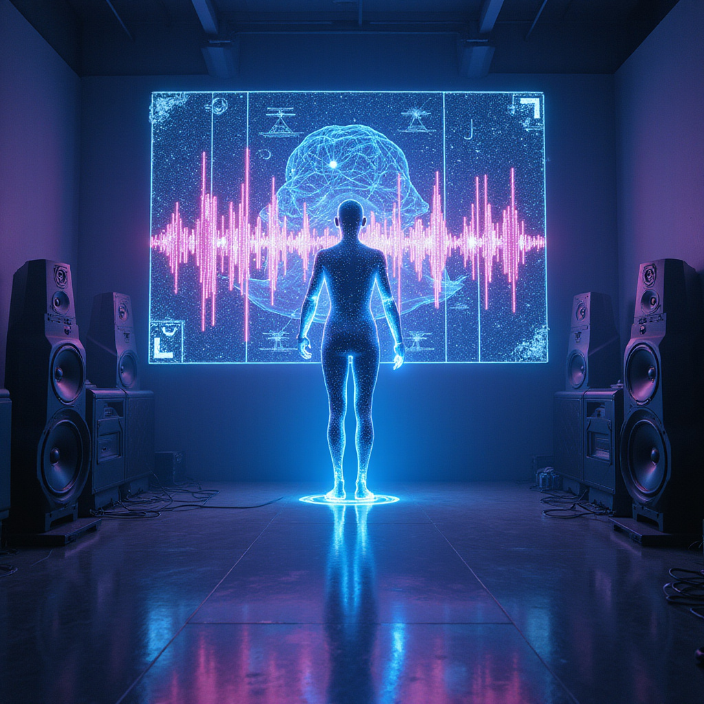 Zdjęcie przedstawiające interfejs platformy Deezer z widocznym oznaczeniem AI-generated na wybranych utworach.