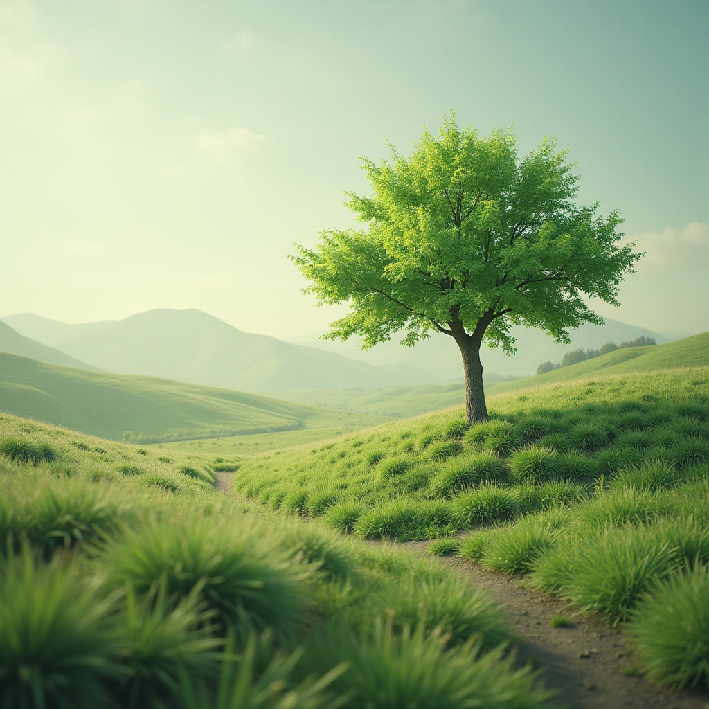 Alt-text: Panele słoneczne i turbiny wiatrowe jako przykłady technologii wspierających zrównoważony rozwój.