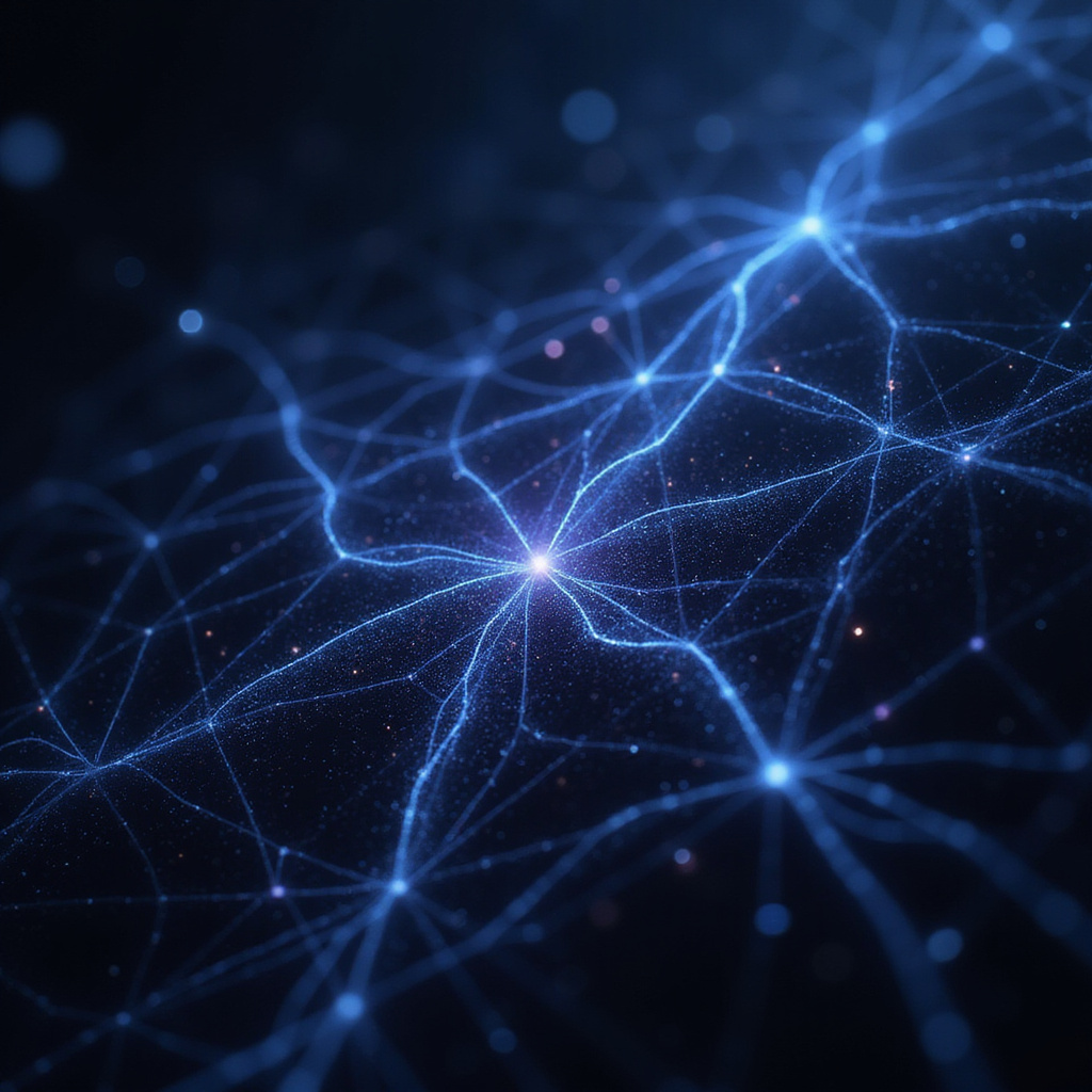 Alt-text: Schemat działania sieci neuronowej z widocznymi warstwami wejściowymi, ukrytymi i wyjściowymi, ilustrujący proces uczenia maszynowego.