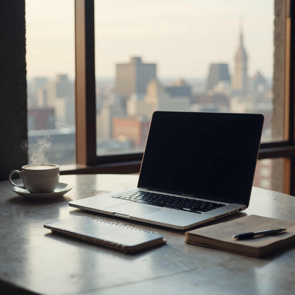 ALT tekst: Kreatywny przedsiębiorca zapisujący pomysły w notesie.