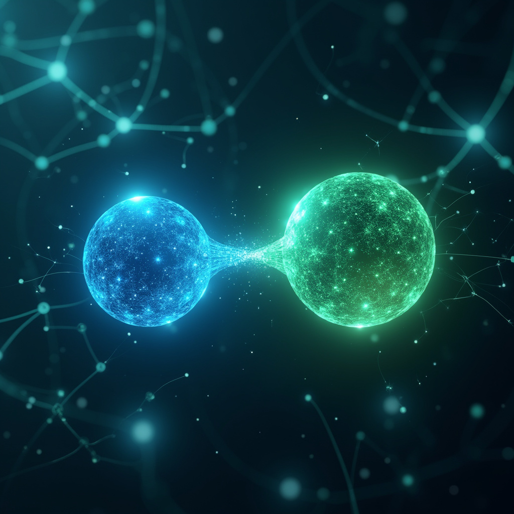 Dwa ekrany komputerów pokazujące interfejsy Google Gemini i OpenAI GPT-5 z wykresami porównawczymi wydajności na tle holograficznej wizualizacji obwodów elektronicznych.