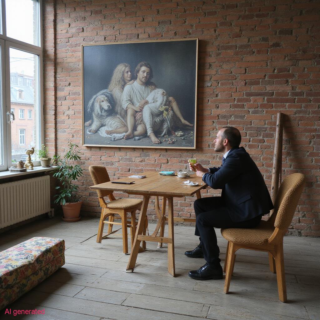 Konceptualna grafika przedstawiająca ludzką dłoń podającą cyfrową, świetlną dłoń AI na tle szachownicy symbolizującej złożone dylematy etyczne i prawne.